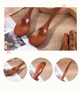 Cuchara de Té de Madera con Mango Esmaltado, Cuchara para Postre Pulida, Cubertería Moderna para el Hogar - Product Image 5