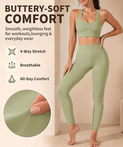 Leggings de cintura alta para mujer, moldeadores, elásticos, de compresión, para yoga, gimnasio, entrenamiento, ajuste contorneado, control de abdomen, ropa deportiva. - Product Image 2