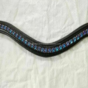 Banda de cuero para cejas hecha a mano personalizada, cadena decorativa ostentosa en diferentes colores, todos los tamaños y colores - Product Image 3