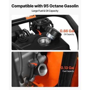 Compattatore a Piastra a Benzina da 6.5 HP 196CC, 5600 VPM, Vibrazione 2360 Lbs, Piastra 20.1 X 15 Pollici - Product Image 5