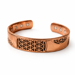 Customizable Geometric Pattern Size Fashion Magnetic Adjustable Cuff Bangles 99.99% Pure <b>Copper</b> Energy <b>Bracelets</b> Healing Men - Product Image 1