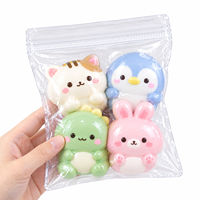 Sac d'emballage auto-scellant en PVC personnalisé pour jouets sensoriels anti-stress pour animaux, pochette de rangement transparente réutilisable, vente en gros