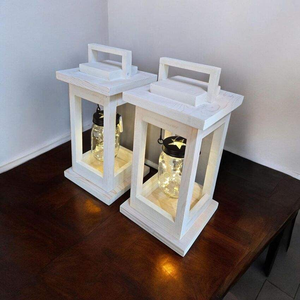 Farol de Madera Rústico Colgante, Ecológico, Hecho a Mano, Personalizable, Decorativo, Centro de Mesa para Sala de Estar, Interior - Product Image 4