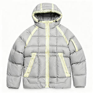 Veste matelassée d'hiver pour homme, coupe-vent et imperméable, avec capuche, vente en gros, doudoune matelassée chaude de qualité supérieure pour homme - Product Image 1