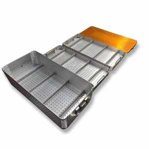 Caja de Esterilización de Acero Inoxidable para Instrumentos Laparoscópicos Ortopédicos, Juego de Instrumentos Manuales, Tamaño Personalizado, 1 Año de Garantía - Product Image 1