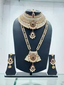 Gargantilla Clásica India de Moda, Conjunto de Regalo para Compromiso, Aniversario, Boda, Fiesta, con Cristales Tradicionales, Kundan, Perlas de Imitación y Oro - Product Image 1