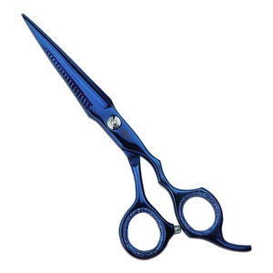 Ciseaux de barbier professionnels bleus élégants de 7,75 pouces - Ciseaux de coiffure en acier à haute teneur en carbone à bord tranchant pour la coupe de cheveux - Product Image 2