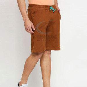 Custom Size Casual Men Fleece <b>Shorts</b> High Waist Drawstring Closure Breathable Quick Dry - Product Image 2