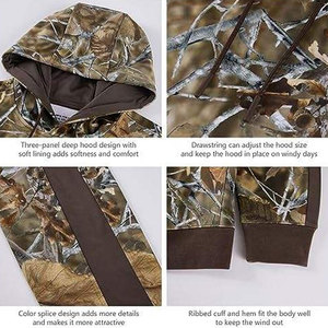 Sweats à capuche de chasse au design unique pour hommes, respirants et à séchage rapide, prix de gros, service OEM disponible. - Product Image 6