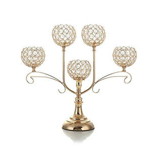 Candélabre élégant sans flamme en fer de la collection Hôtel pour table à manger et décoration de hall - Product Image 2