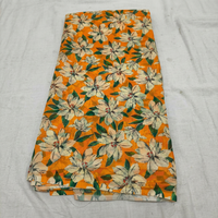 Tissu en organza doux imprimé numériquement, motif feuilles multicolores, pour saris, kurtis et robes, tissu en gros pour confection de kurtis