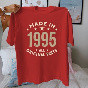 MADE IN 1995, diseño vintage, Camiseta de algodón puro para mujer, ajuste cómodo - Product Image 2