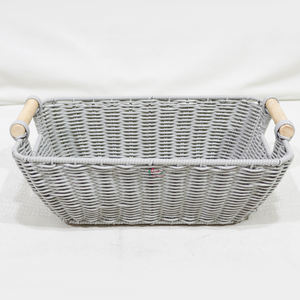 Plateau de panier tissé rectangulaire en jonc de mer naturel écologique pour le pain, les fruits et la décoration intérieure - Product Image 5