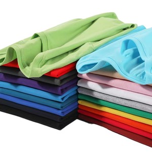 Camisetas de Manga Corta para Hombre, 180G, Algodón, Color Sólido, con Logotipo Personalizado Bordado, Precio de Fábrica CN Bangladesh, OEM - Product Image 2