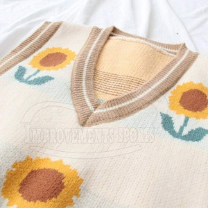 Chaleco de punto recortado transpirable de Color sólido para mujer, nuevo diseño, Chaleco de punto recortado para mujer y adultos - Product Image 5