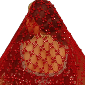 Miroir élégant fabriqué à la main Dupatta traditionnel ethnique léger élégant vêtements de fête parfait pour les femmes filles - Product Image 1