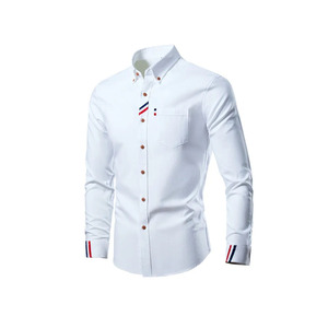 Breathable Cotton Button Down Shirt Classic Mens Shirt For Office <b>Work</b> And Casual Outfits - Product Image 2