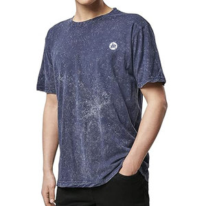 Nouveau design 2026 – T-shirt homme délavé à l'acide 100 % coton – Vente en gros avec logo personnalisé - Product Image 1