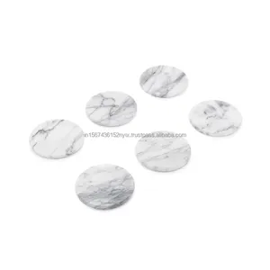 ชุดจานรองแก้วหินอ่อนธรรมชาติสไตล์คลาสสิก รับทำโลโก้ เป็นมิตรกับสิ่งแวดล้อม หนา 7 มม. สำหรับงานแต่งงาน งานเลี้ยง แผ่นรองโต๊ะ รับสั่งซื้อจำนวนมาก - Product Image 2
