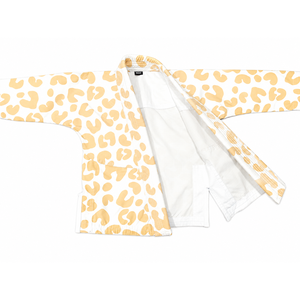 Kimono BJJ unisexe à imprimé léopard marron, coupe régulière, respirant, 100% coton/polyester, uniforme d'arts martiaux unisexe / pour enfants - Product Image 4