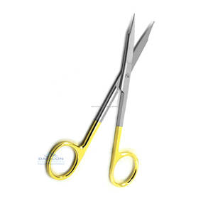 Tijera profesional de carburo de tungsteno, alta calidad, 13cm, curvada/recta, Goldman Fox - Product Image 4