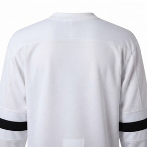 Camiseta de Hockey para Hombre, Manga Larga, Malla Transpirable, Cuello Redondo, Corte Regular, Color Sólido, Ropa Deportiva - Product Image 3