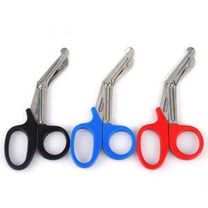 Ciseaux à pansements médicaux en acier inoxydable avec embout de sécurité pour la coupe de pansements et les soins aux patients - Product Image 5