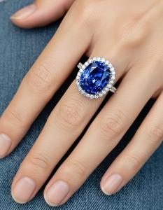 Wholesale 11.41ct Natural Ceylon Blue <b>Sapphire</b> GRS Certified 18K White Gold Heat-Free Large Collector Luxury Gemstone Wedding - Product Image 4