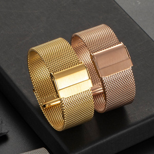 สายนาฬิกาข้อมืออัจฉริยะแบบตาข่ายสแตนเลสสตีล Milanese สำหรับ IWatch ขนาด 10-22 มม. ระบายอากาศได้ดี ใช้งานได้หลากหลาย - Product Image 1