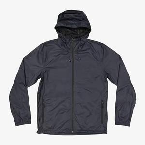 High Quality Men Thick Hooded Windbreaker <b>Jacket</b> Black Full Zip Casual Outdoor Solid Waterproof Breathable Windproof <b>Packable</b> - Product Image 1