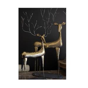 Pieza de Decoración para el Hogar, Escultura de Ciervo de Metal de Aluminio, Artesanía para Sala de Estar, Decoración Navideña - Product Image 3