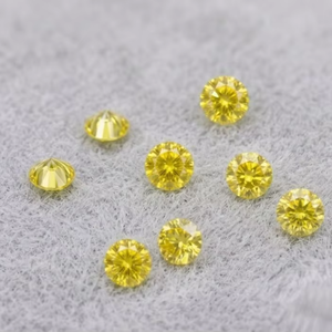Diamant CVD cultivé en laboratoire RCK Global, taille brillante, jaune canari vif fantaisie, 3,3-3,6 mm, 0,135-0,175 carats, VS+, pour bijoux - Product Image 1