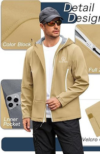 Serie Performance: Chaqueta Táctica con Capucha, Resistente a la Intemperie, para Todo Tipo de Terreno, en Color Caqui Desierto - Product Image 3