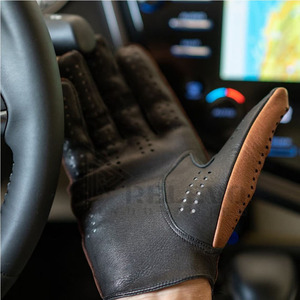 Nouveaux GANTS en cuir unisexes personnalisés, noirs, respirants, antidérapants, avec boutons décoratifs, pour la ville, l'hiver et la conduite - Product Image 6