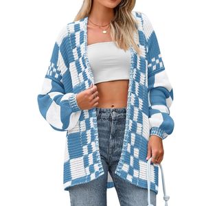 Cardigan long texturé personnalisé pour femme, en coton et polyester, avec poches avant, coupe décontractée pour le quotidien - Product Image 4