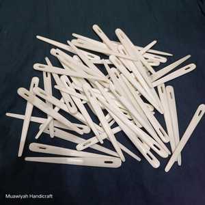 Natural Viking Polished Eco-Friendly Buffalo Bone Needles for Knitting Woolens buffalo bone <b>sewing</b> needle MUAWIYAH HANDICRAFT - Product Image 2