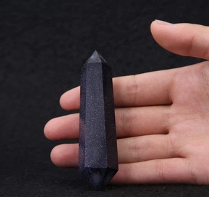 Hot Selling Big Size <b>Crystal</b> Tower Natural Blue Goldstone Double Terminated <b>Crystal</b> Points - Product Image 5