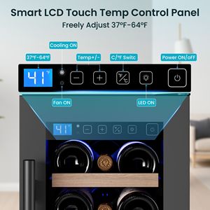 Réfrigérateur à boissons encastrable à porte simple en verre de 11,6 pouces de large, capacité de 22 pieds cubes (noir) - Product Image 4