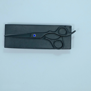Plasma Black Stainless Steel Hair Cutting Scissor <b>Set</b> Blunt <b>Barber</b> Shear with Thinning Straight Design Salon Use Beauty Tool - Product Image 2