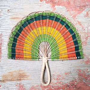 Decoración de pared interior inspirada en el estilo bohemio, abanicos de mano de ratán natural al precio más bajo. - Product Image 2