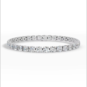 Elite Elongated Four Prong Round Lab Grown Diamond Tennis <b>Bracelet</b> 925 <b>silver</b> Luxury Fine Jewelry Wholesale Supplier - Product Image 1