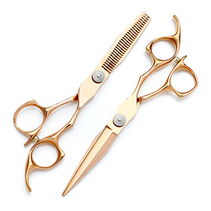 Hair Scissors Rose Gold 5.5'' 6" Japan 440C Scissors for Hairdresser Professional Hair Cutting Scissors Thinning <b>Shears</b> Salon - Product Image 1