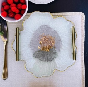 Elegant Resin Organizer Tray Premium Craftsmanship With Artistic Design for Decorative and Functional Applications - Product Image 2