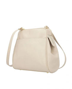 Bolso Bandolera de Cuero Genuino Beige para Mujer, de Alta Calidad, con Logotipo Personalizado OEM, Colores Personalizables, Elegante, con Cierre y Correa Fija, Suave, Nuevo - Product Image 2