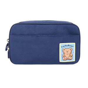 Estuche de Lápices Personalizado SENDA Azul con Cierre de Cremallera, Diseño de Oso, Bolsa de Papelería para la Escuela y Oficina - Product Image 2