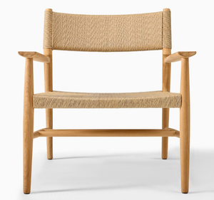 Conjunto de Sillón y Mesa de Centro para Jardín con Asiento y Respaldo Tejidos, Estructura de Madera de Caoba Sólida, Estilo Moderno y Minimalista para Patio - Product Image 2