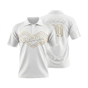 Polo de golf personnalisé avec logo OEM imprimé par sublimation, polo personnalisé avec impression par sublimation sur toute la surface, polo pour homme - Product Image 1