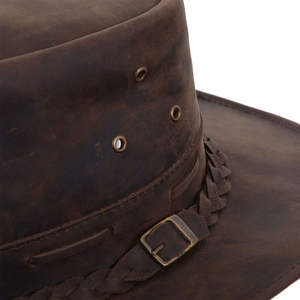 Sombrero de Vaquero de Cuero Beige Hecho a Mano de Alta Calidad, Precio Razonable, Sombrero Estilo Western Ranch Outback - Product Image 5