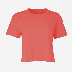 T-shirt court pour femme en coton 100% respirant, coupe ample, nouvelle collection été, haute qualité, service OEM, prix abordable, vente chaude - Product Image 1