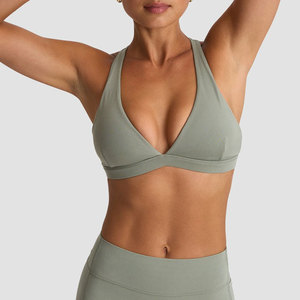 Camiseta Deportiva para Mujer, 80% Spandex, 20% Elastano, Diseño de Cuello en V Profundo, Alta Calidad, Espalda Cruzada, para Gimnasio, Atletismo, Aire Libre, Casual, Secado Rápido, Acanalada - Product Image 5